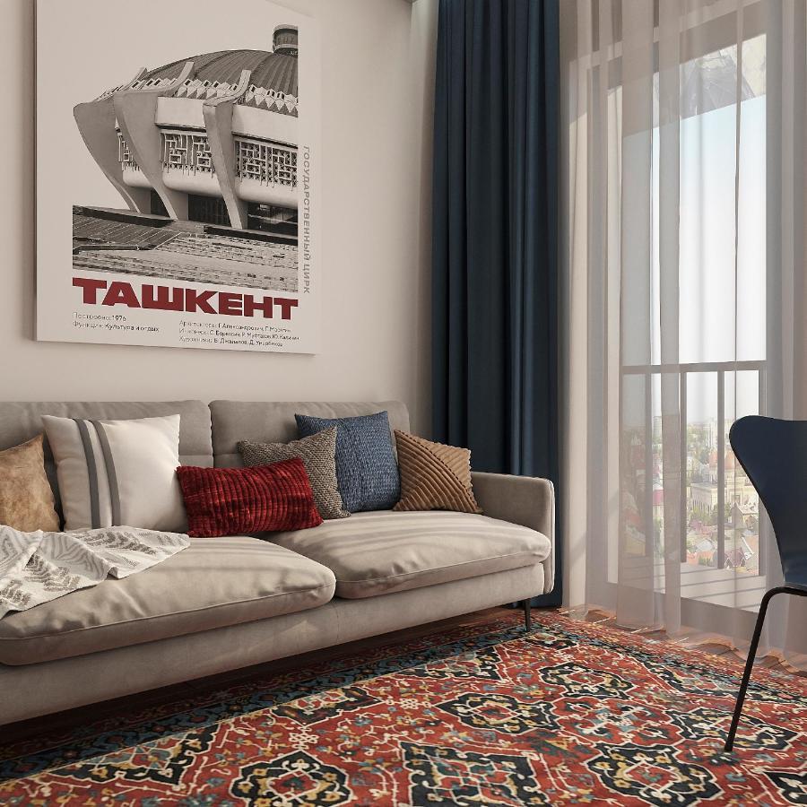Blueloft 52 I Tashkent Apartment With Balcony Exterior foto